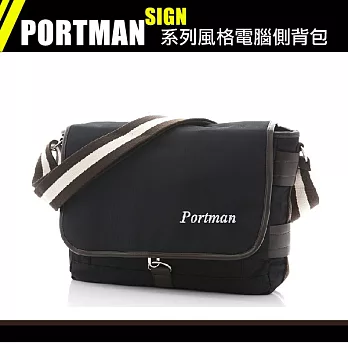 PORTMAN SIGN系列風格電腦側背包PM122001沉穩咖