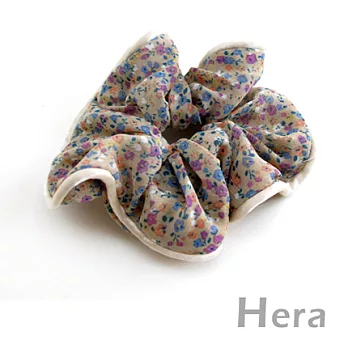 【Hera】優雅迷人韓系甜心小花大腸髮圈(淺咖啡)