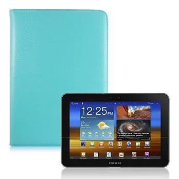 Samsung Galaxy Tab 8.9 / P7300 專用手工真皮簡約時尚皮套優雅藍