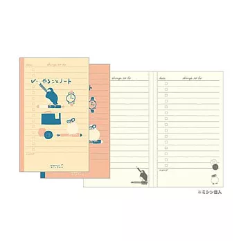 MIDORI 手帳用筆記本-備忘錄(A6)小鳥