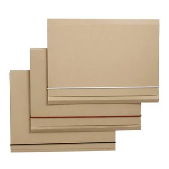 [MUJI 無印良品]再生紙附帶文件收納盒/A4.3入米