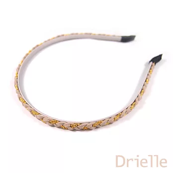 Drielle朵艾莉基本款髮圈-麂皮編金珠