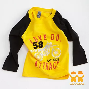 【LOVEDO-艾唯多童裝】ATTRTCT小騎士 棒球T恤(黃)120黃色