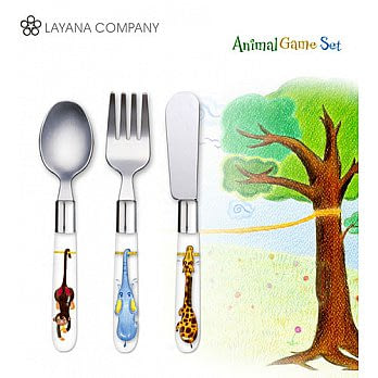 LAYANA 動物系列兒童禮品組-湯匙 叉子