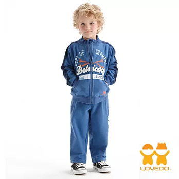【LOVEDO-艾唯多童裝】運動明星 純棉休閒運動套裝(藍)105藍色