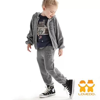 【LOVEDO-艾唯多童裝】休閒甜心 寶貝冬天運動兩件套組(灰)105灰色