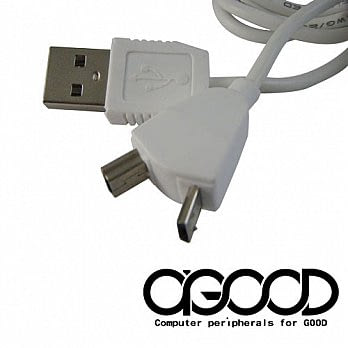 MINI MICRO USB 二合一 傳輸充電線