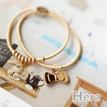【Hera】法式甜美雙圈造型髮束(米色-蝴蝶結)