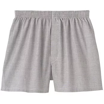 [MUJI 無印良品]男棉布帛平口內褲S灰色