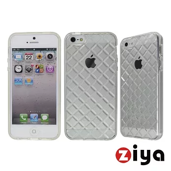 [ZIYA] iPhone 5 立體造型保護殼 - 鑽石菱格紋透明