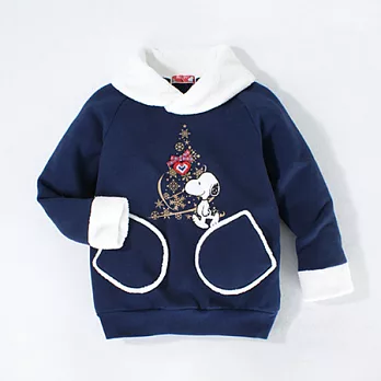 百事特童裝e店【SNOOPY】聖誕款長版上衣150丈青