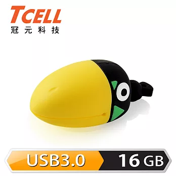 TCELL冠元 USB3.0 16GB 圖肯(Flash Land快閃森林系列)黃黑相間