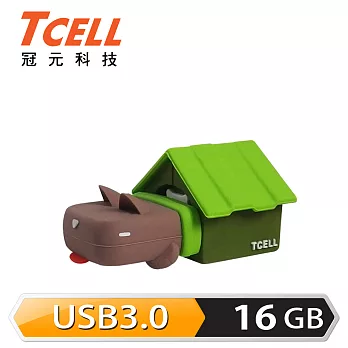 TCELL冠元 USB3.0 16GB Kiwi毛毛時 (Home狗屋隨身碟)Kiwi毛毛時