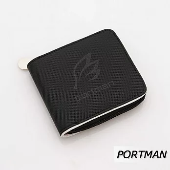 PORTMAN 天使之翼防水短夾PM123714淡定黑