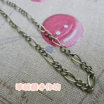 【古銅色 3:1字母 3MM寬鐵鏈】50cm*2條