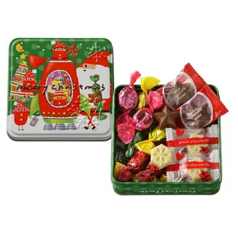 [日本進口]巧克力&糖果造型鐵盒(綠色)