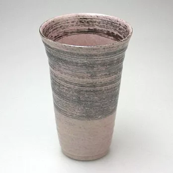 ＜有田燒＞泡沫持久啤酒陶杯 (粉亮銀)