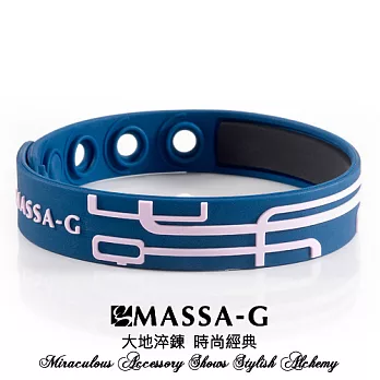 MASSA-G【幾何雙謎-闇藍狂想】鍺鈦能量舒壓手環粉