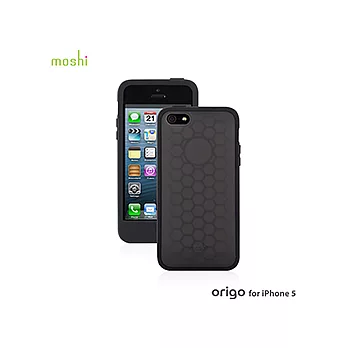 moshi Origo for iPhone 5 雙色矽膠保護套(黑)