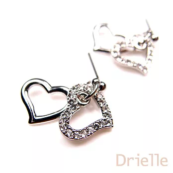 Drielle朵艾莉-心心相印亮鑽鑲嵌耳環