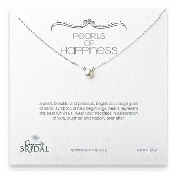 【Dogeared】美國品牌祈願925純銀項鍊~小白珍珠925純銀 16英吋