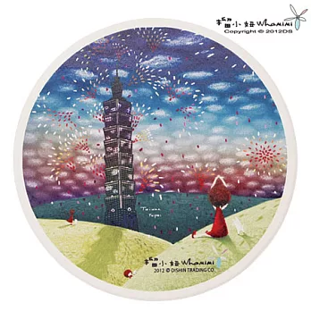 榴小妞台北景點陶瓷杯墊-台北02(E020202)