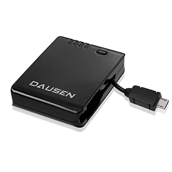 Dausen 1800mAh 智慧型免帶線行動電源黑色