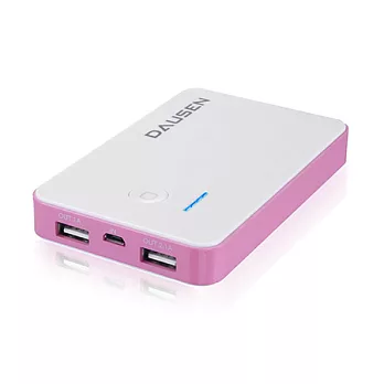 Dausen 5000mAh LED電量顯示行動電源粉色