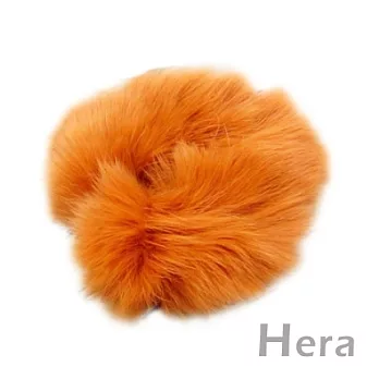 【Hera】韓系名媛 甜甜圈毛毛造型髮圈(時尚橘)