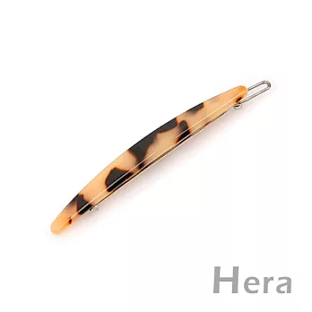 【Hera】點點風尚 橢圓豹紋一字造型髮夾(淺咖啡)