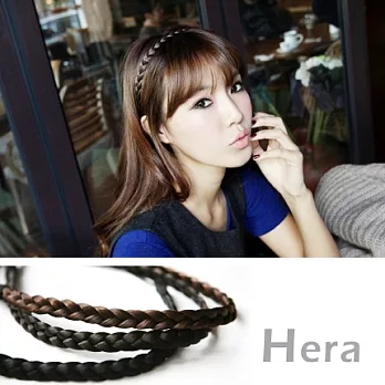 【Hera】龐克女孩 個性線條編織造型髮帶(黑色)