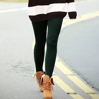 【Mirror米洛時尚】顯瘦保暖刷毛九分褲 MIT台灣製造FREE-墨綠