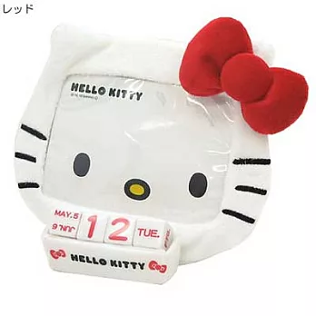 Hollo Kitty凱蒂貓大頭萬年曆相框紅色款