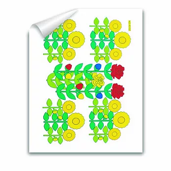 向日葵盆栽雙面靜電窗貼