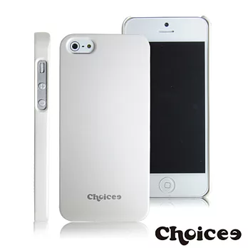 Choicee iPhone5/5S 時尚炫彩保護殼-五色純淨白