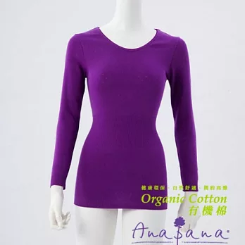 【Anapana】有機棉塑腰長袖MITM亮莓紫