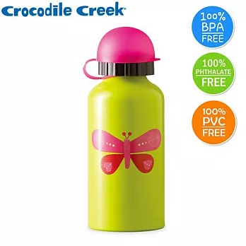 【美國Crocodile Creek】環保兒童不鏽鋼水瓶(美麗蝴蝶)美麗蝴蝶