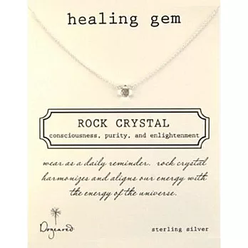 【Dogeared】美國品牌Healing Gem祈願誕生石925純銀項鍊~透明水晶925純銀 16英吋