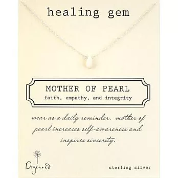 【Dogeared】美國品牌Healing Gem祈願誕生石925純銀項鍊~珍珠母貝925純銀 16英吋