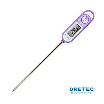 【日本DRETEC】『酷力歐』防水電子料理溫度計-紫色