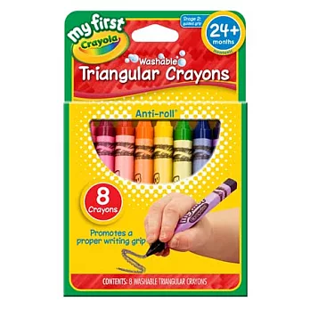 【美國Crayola】8色三角蠟筆