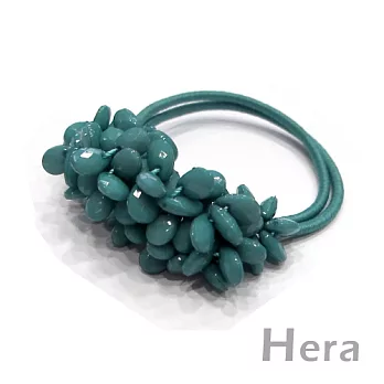 【Hera】花舞漫步 繽紛花簇雙圈造型髮束(優雅藍)