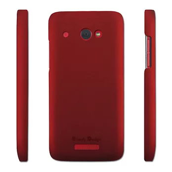 Simply Design HTC Butterfly 皮革漆保護殼紅