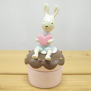 le sucre 法國兔立體飾品盒-米白兔蛋糕