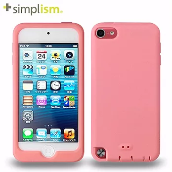 Simplism iPod touch (5th) 專用矽膠保護殼 + 保護貼粉紅色