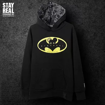 STAYREAL 蝙蝠小鼠帽T - 黑標潮流版XL黑色