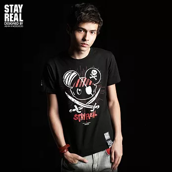 STAYREAL 海盜小鼠T - 黑標潮流版XS黑色