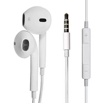 Apple iPhone 5 Stereo 立體聲線控耳機(副廠)+3.5mm 分享線組合白色