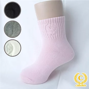【anny pepe】兒童刺繡素面短襪19灰
