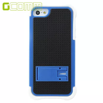 GCOMM iPhone 5 Full Protection Case(附ScreenGuardPRO™清透抗括抗指紋油污螢幕保護膜)(附ScreenCleanPRO™專業超音波抗靜電超纖清潔布15cmx15cm)青春藍+防震白